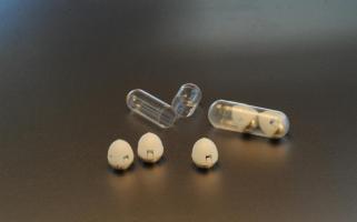 Cette nouvelle pilule, développée par une équipe du Massachusetts Institute of Technology (MIT), peut administrer de l'insuline. Cette nouvelle pilule, développée par une équipe du Massachusetts Institute of Technology (MIT), peut administrer de l'insuline.