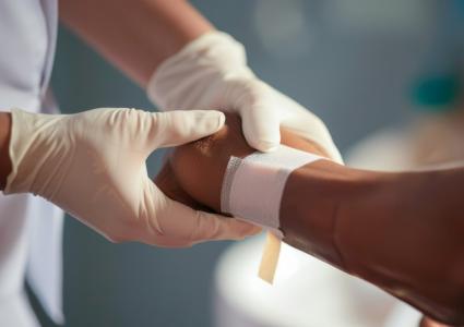 Développés pour traiter les plaies réfractaires, ou chroniques, ou à retard de cicatrisation, ces nouveaux pansements hydrogels conducteurs (Visuel Adobe Stock 104983994)