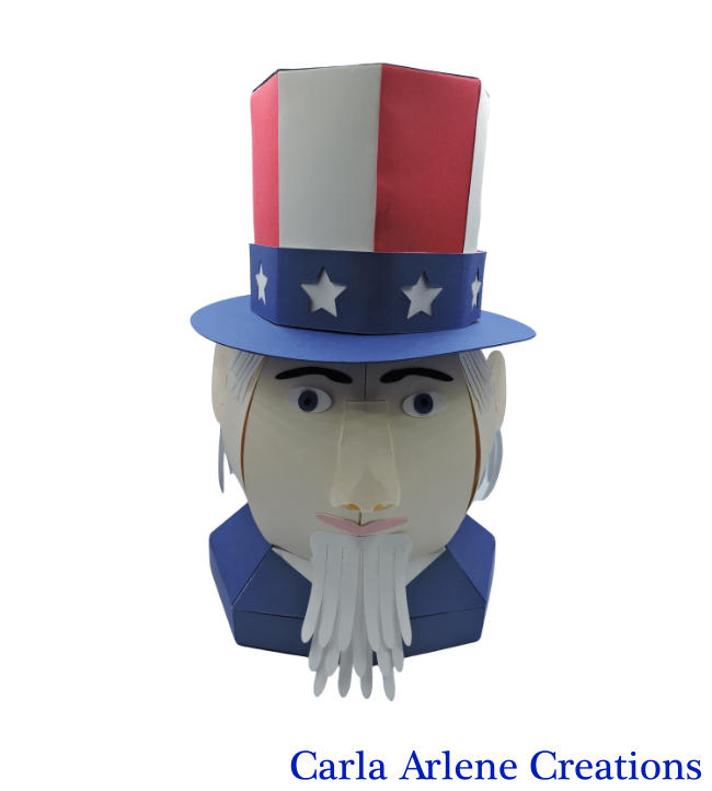 Uncle Sam front view with hat