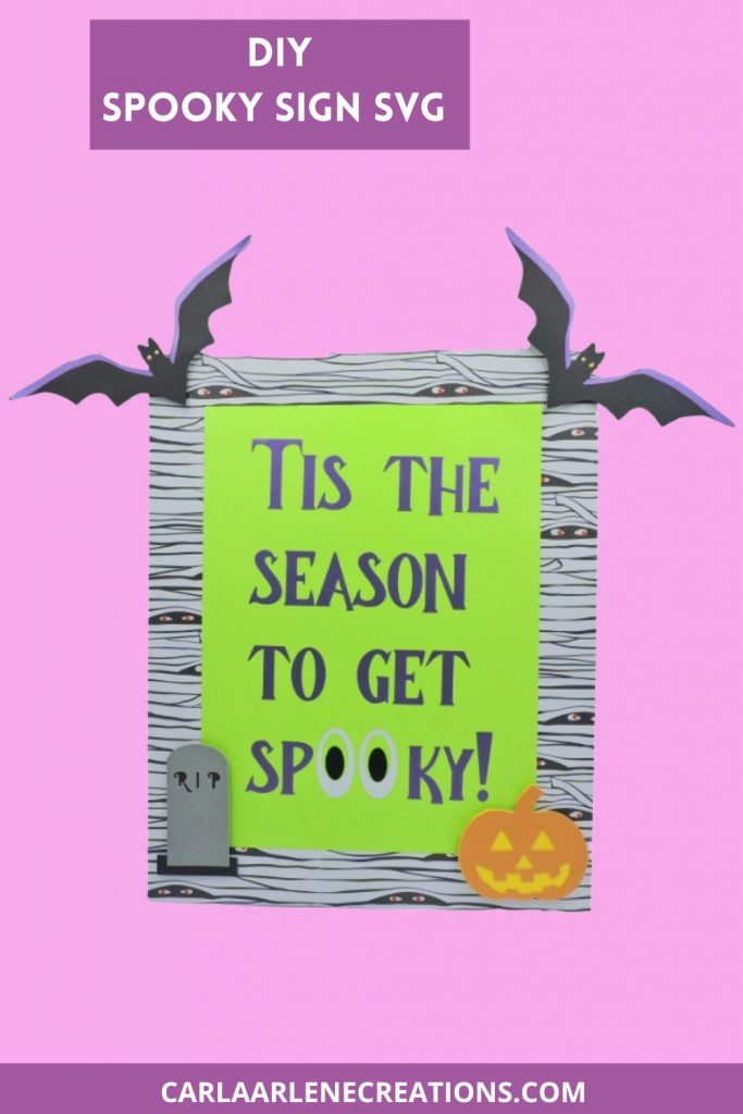 spooky sign Pinterest pin