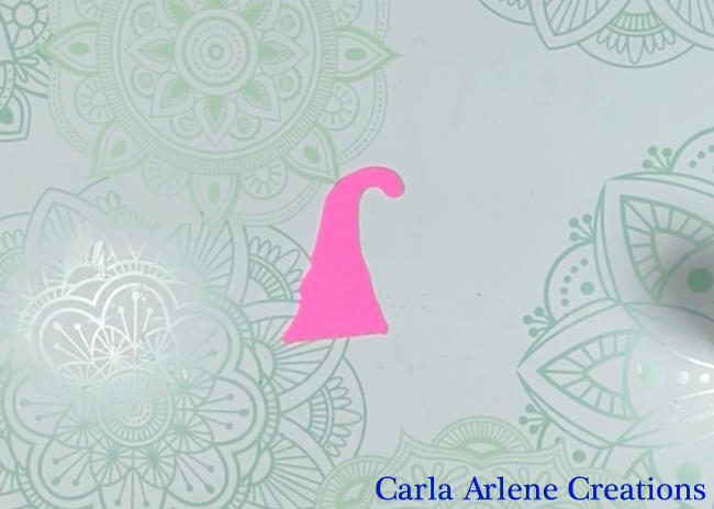 valentine gnome card pink hat layer