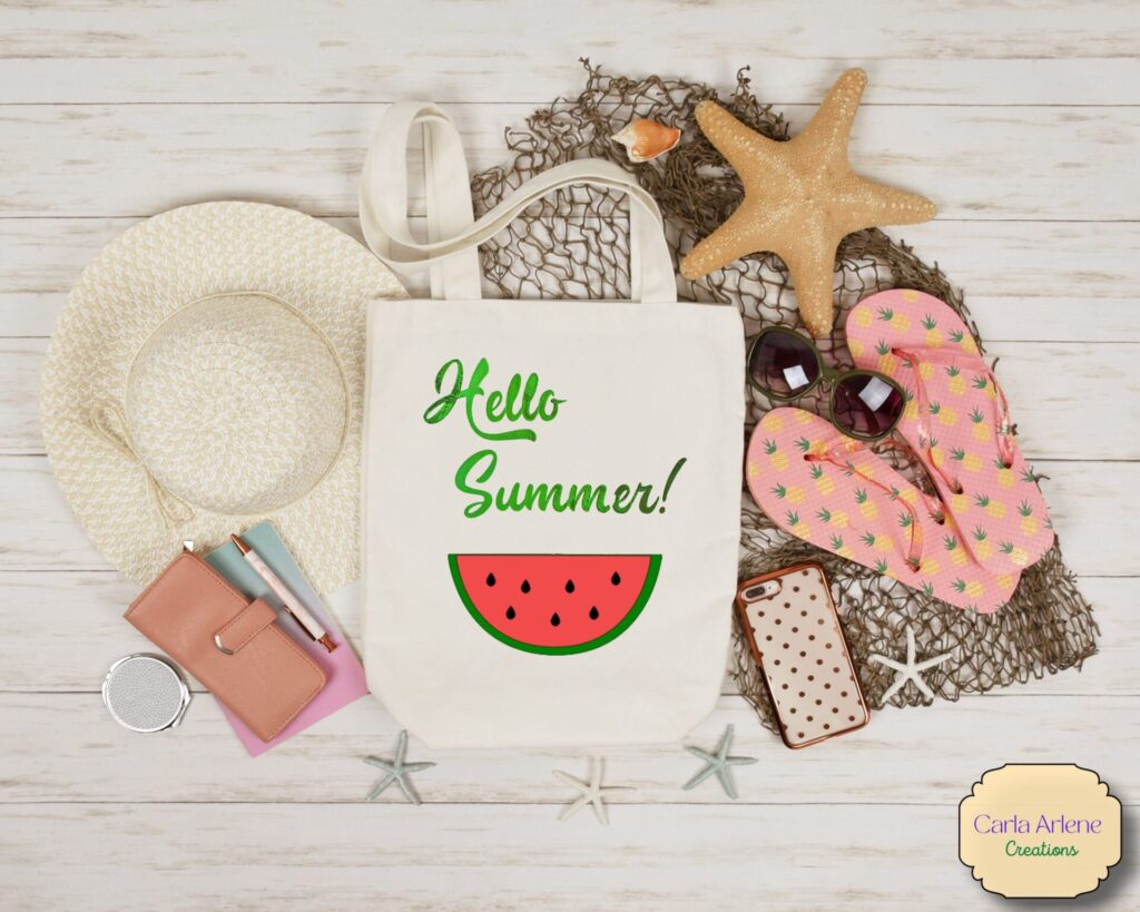 hello summer watermelon bag