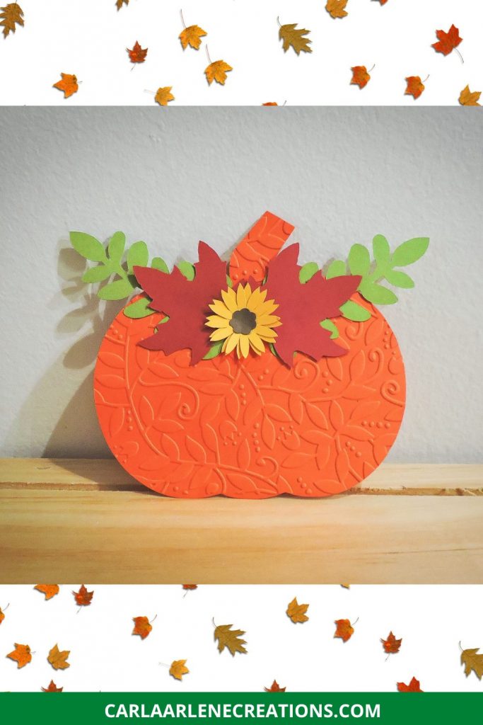 small pumpkin with sunflower pinterest pin