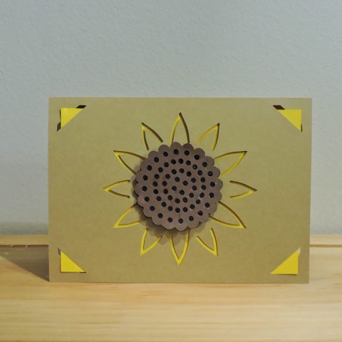 sunflower insert card