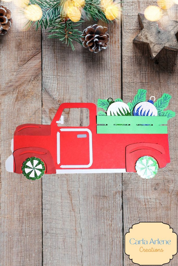 christmas truck with ornaments pinterest pin