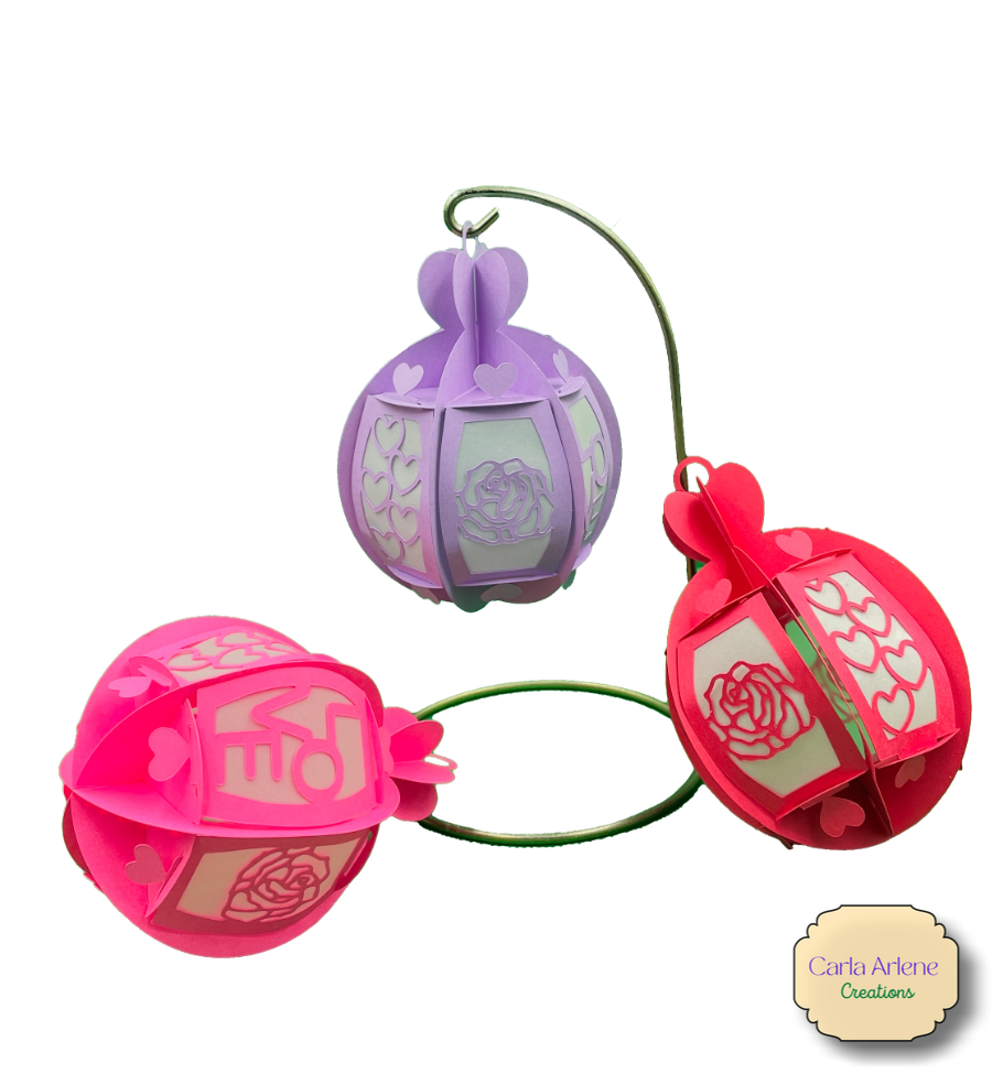 3d heart ornaments