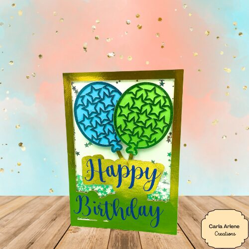 Balloon Birthday Shaker Card