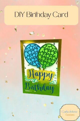 balloon birthday shaker card pinterest pin